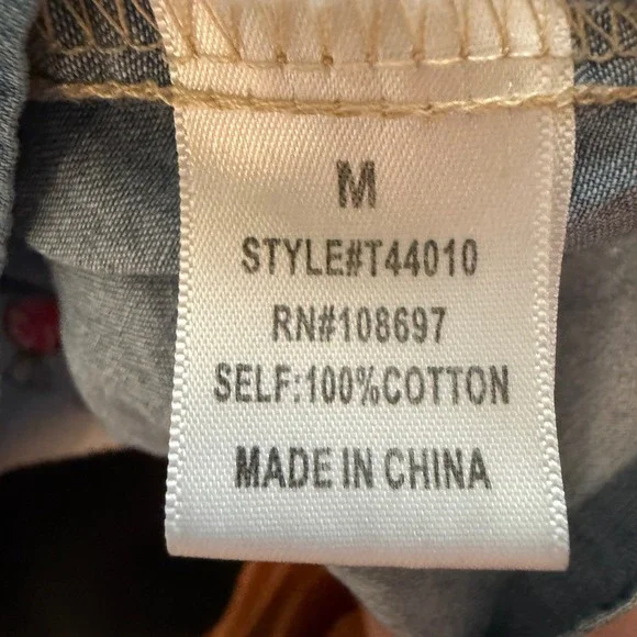 Sweet Rain Women's Blue Tie In Front Blouse Size M - Picture 4 of 5